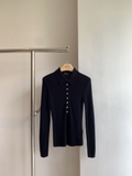 Áo len MAJE navy cổ bẻ