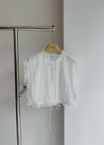 Áo CLAUDIE ren trắng (có set)