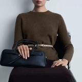 Áo len MANGO râu rêu cổ tròn