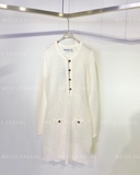 Váy SELF PORTRAIT cổ tròn khuy trước