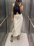 Chân váy UNIQLO lụa satin