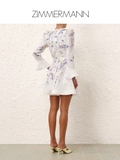 Váy ZIMMER MANN ngắn hoa xanh