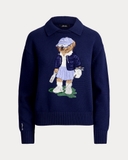 Áo len RALPH LAUREN gấu navy cổ bẻ