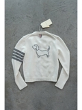 Cardigan THOM BROWNE logo lưng 2 màu