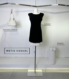 Váy THEORY sát nách đen viền trắng