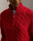 Áo len Half-Zip Cable Knit Sweater