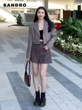 Blazer dạ SANDRO nâu