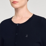Cardigan SANDRO navy logo