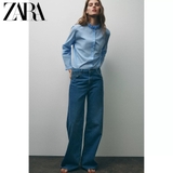 Sơ mi Zara cổ dựng 2 màu