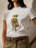 Tshirt RALPH LAUREN trắng gấu rêu