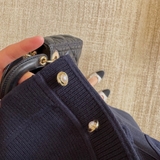 Cardigan SANDRO navy túi ngực