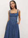 Váy jeans REFORMATION 2 dây