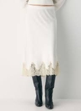 Chân váy ARITZIA lụa cải ren 2 màu