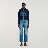 Áo khoác SANDRO cải jean có mũ