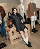Áo SANDRO jeans viền chỉ vàng ( có set )