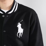 Bomber RALPH LAUREN đen viền trắng