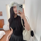 Tshirt COS trơn viền cổ tay 2 màu