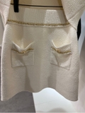 Chân váy Sandro trắng viền vàng ( có áo)