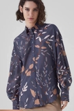 Sơ mi Brunello Cucinelli lụa navy