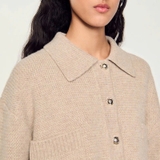 Áo khoác SANDRO nâu cải trắng