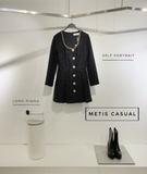 Váy tweed SELF PORTRAIT hàng khuy giữa