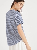 Tshirt Brunello túi ngực kẻ ngang