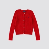 Cardigan kid RALPH LAUREN đỏ khuy trắng