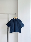 Sơ mi MAJE navy đá cộc tay ( có set)