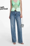 Quần jean SELF PORTRAIT xanh đá
