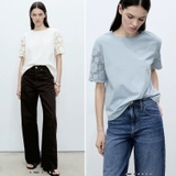 Tshirt MANGO tay ren 2 màu