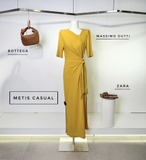 Váy MASSIMO DUTTI vàng vạt xoắn