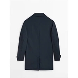 Áo khoác MASSIMO DUTTI navy dáng dài