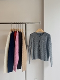 Cardigan RALPH LAUREN vặn thừng khuy sừng 2026