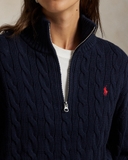 Áo len RALPH LAUREN khoá zip vặn thừng