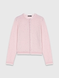 Cardigan MAJE hồng đính đá