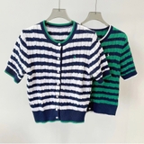 Áo len RALPH LAUREN kẻ cộc tay