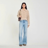 Áo khoác SANDRO nâu cải trắng