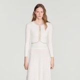 Cardigan SANDRO dài tay kem đính cườm