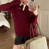 Áo len Miu Miu cổ bẻ 2 màu
