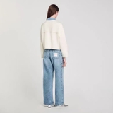 Áo khoác SANDRO cải jean túi chéo