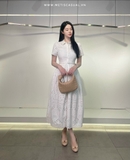 Váy SELF PORTRAIT trắng ren dập