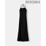 Váy BSK lụa 2 dây họa tiết