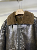 Áo khoác ZARA MAN cổ lông nâu