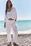 Quần baggy ZARA linen kèm belt
