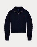 Áo len RALPH LAUREN khoá zip vặn thừng