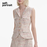 Váy SELF PORTRAIT dạ hồng ngắn