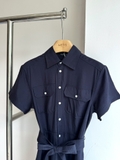 Váy sơ mi RALPH LAUREN linen túi ngực