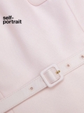 Váy SELF PORTRAIT hồng kèm belt