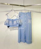 Chân váy SANDRO xanh