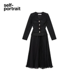 Váy SELF PORTRAIT dạ bling chân midi